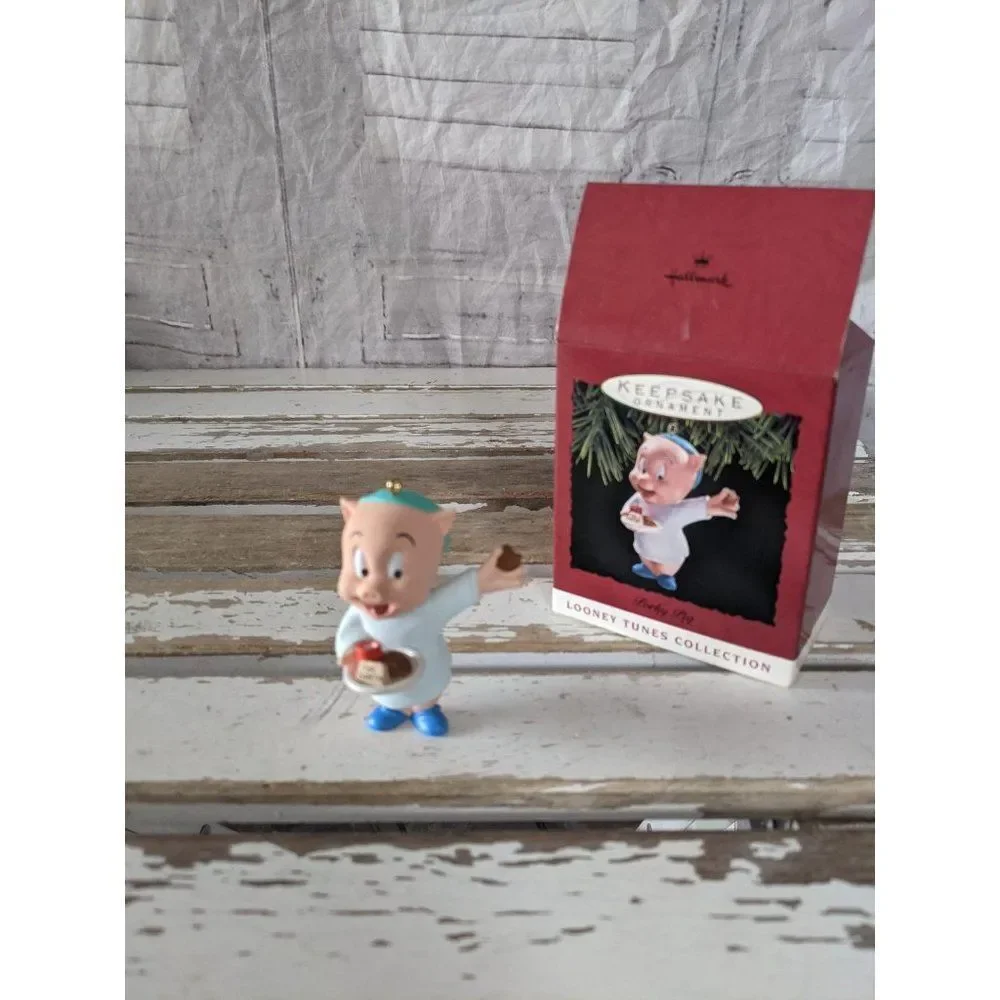 Hallmark Porky‎ Pig Cookies Milk for Santa ornament